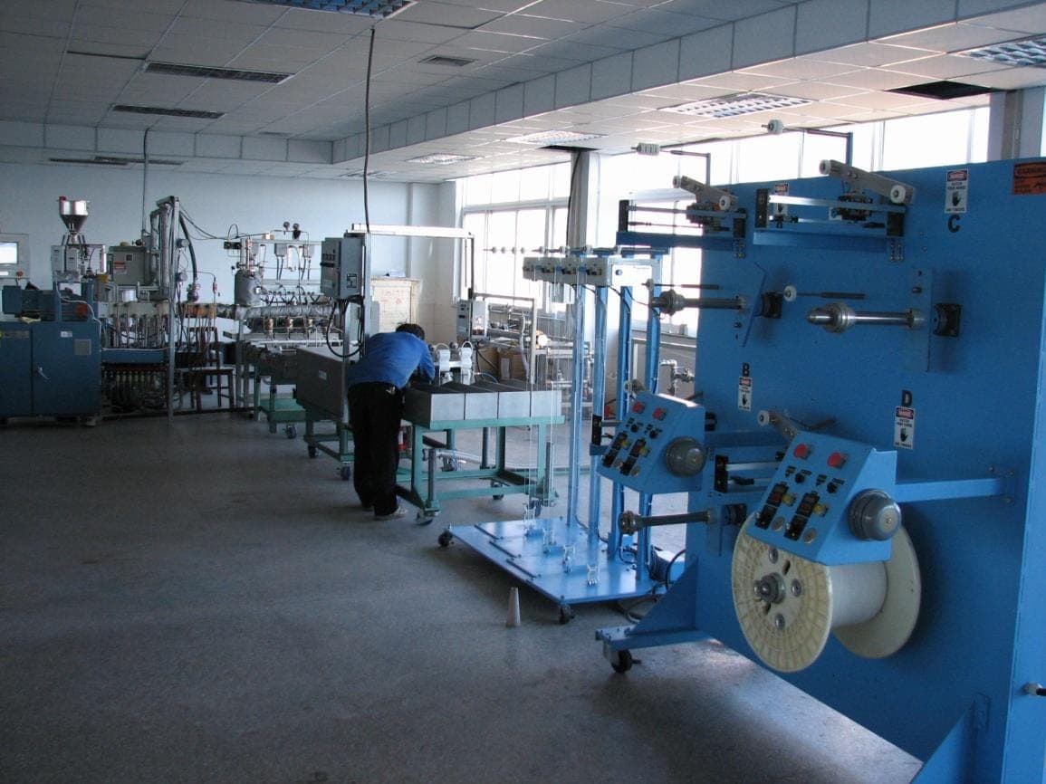 Membrane manufacturing line with winding equipment at the Petro Sep facility.