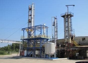 Commissioned modular system on an industrial site.