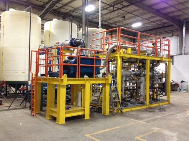 Industrial pilot facility for biofuel production.