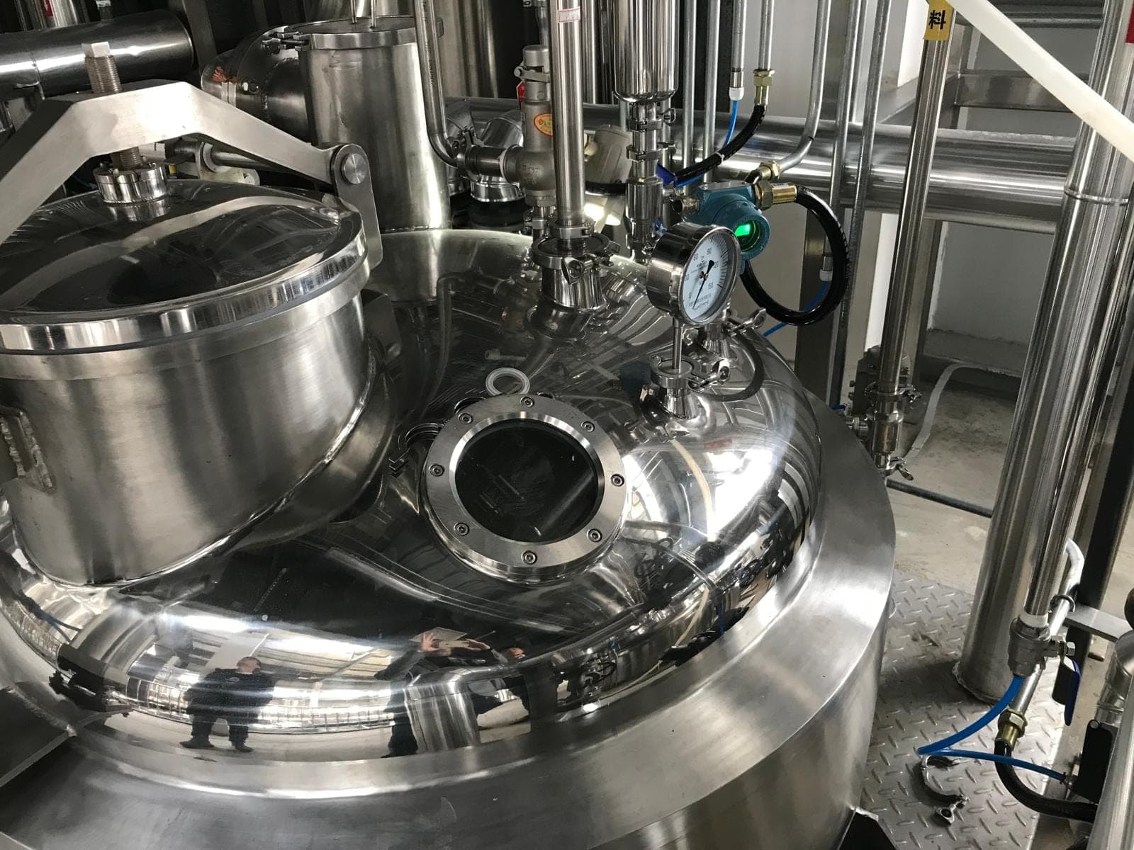 Bench-scale membrane test rig in the laboratory.