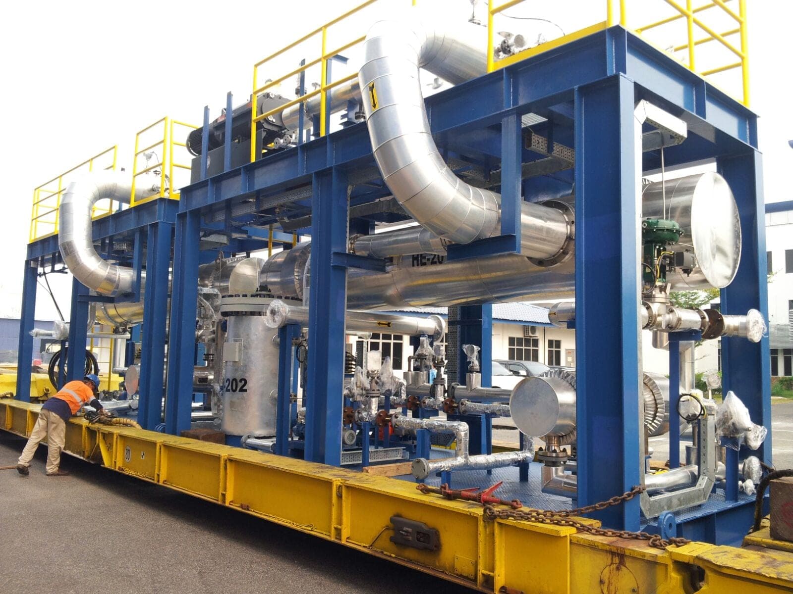 AQUA-SEP vacuum membrane distillation system on a customer site.