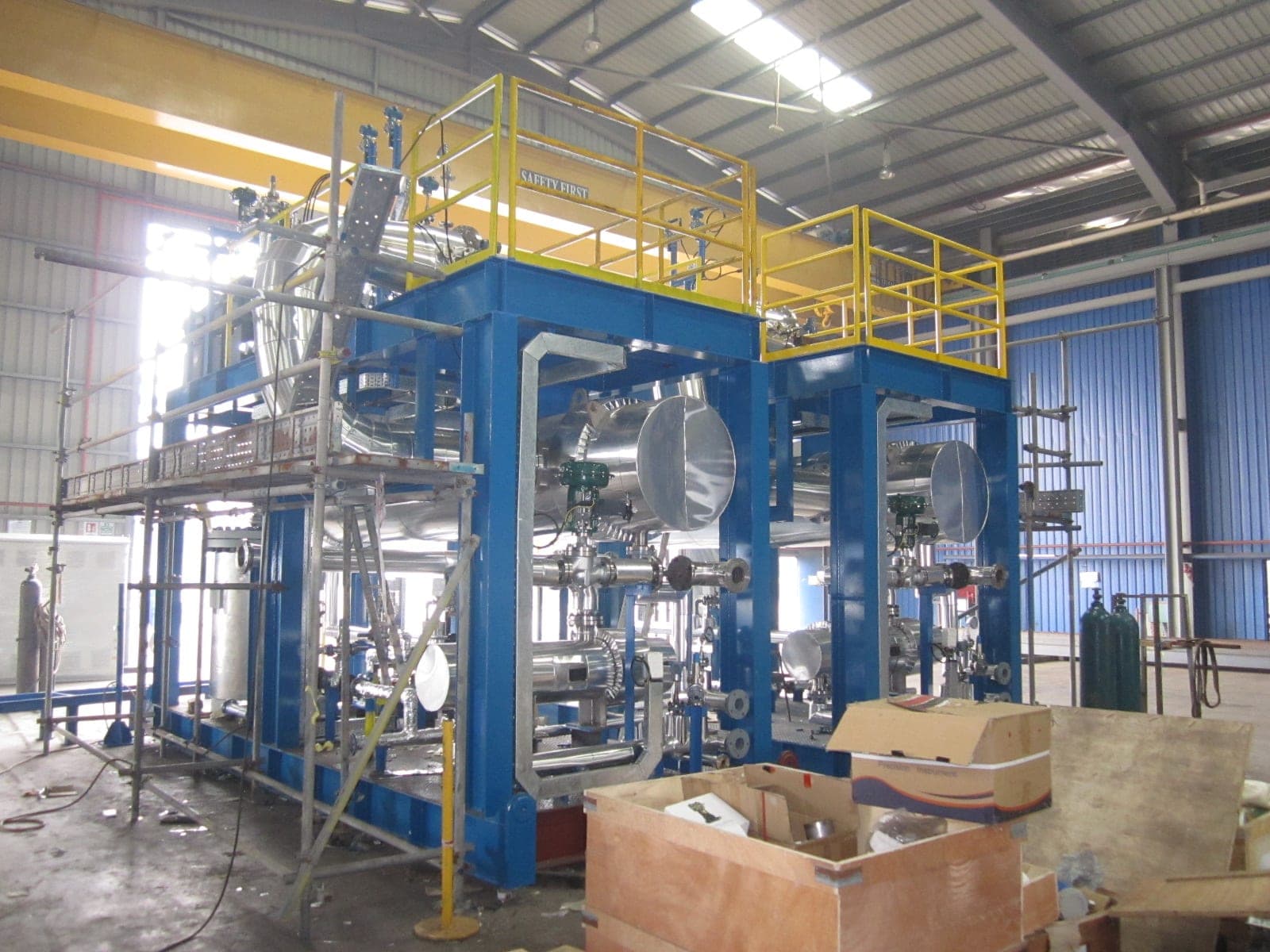 Instrumented mobile treatment skid on site.