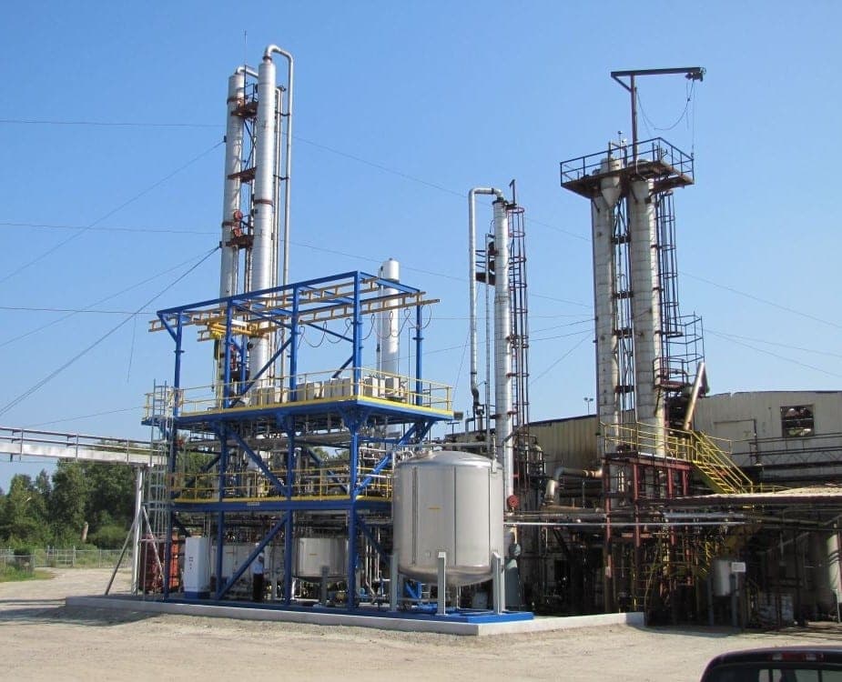 Operational AZEO-SEP system at the Virginia hybrid refinery.